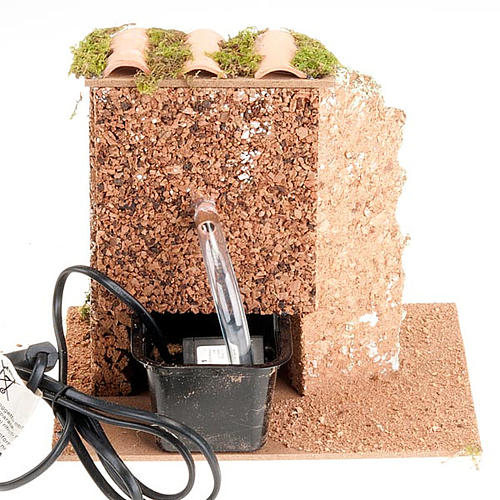 Brunnen fuer Krippe mit Ziegeln auf dem Dach 2 Watt 2