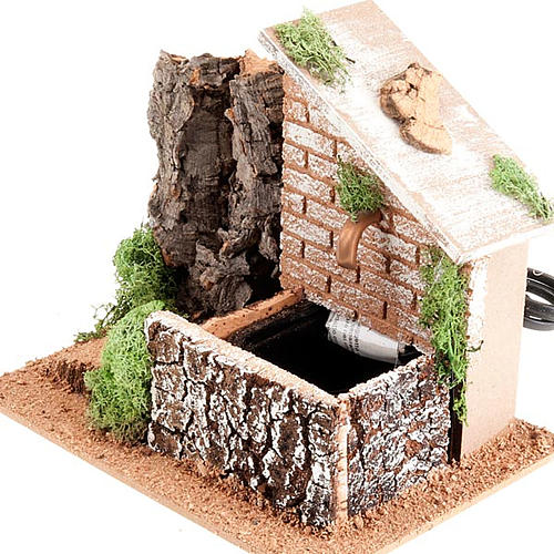 Elektrische Brunnen Krippe Felsen und Mauer Backsteine 2 Watt 3