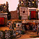 Grotta presepe e borgo con case su 3 livelli 60X40X50 s2