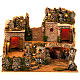 Grotta presepe e borgo con case su 3 livelli 60X40X50 s3