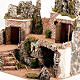Grotta presepe e borgo con case su 3 livelli 60X40X50 s4
