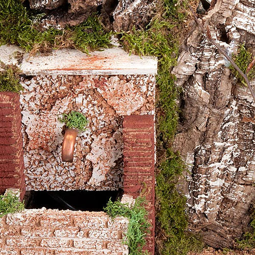 STOCK Grotta per presepe, fontana e borgo 60X40X50 3