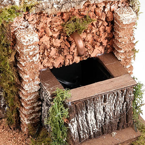 Grotta per presepe: borgo e fontana 60x40x50 3