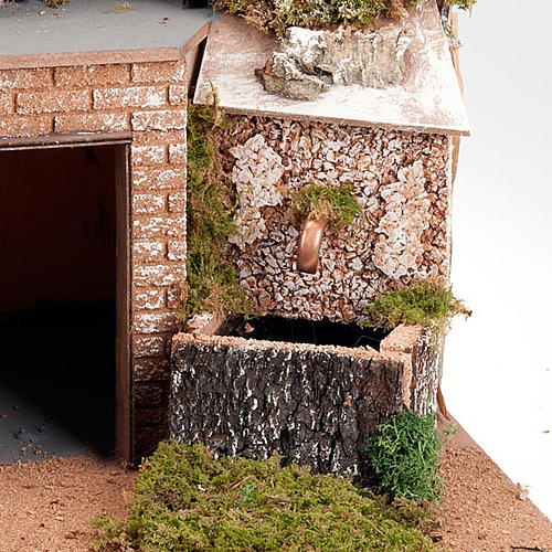 Cueva belén burgo, fuente, escalera 60 x 40 x 50 cm. 2
