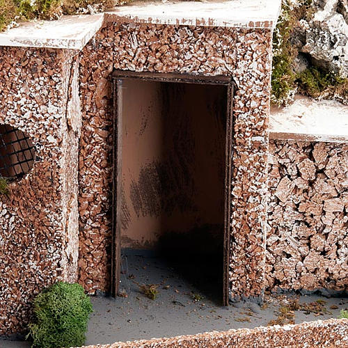Cueva belén burgo, fuente, escalera 60 x 40 x 50 cm. 3