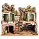grotte pour crèche,escalier, fontaine et village, 60x40x5 s1