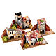 Nativity set accessory, coloured paperboard mixed houses s2