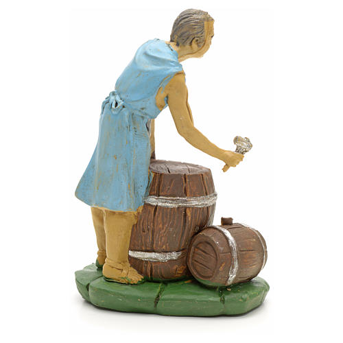 Nativity set figurine, Woman with barrels 10cm 2