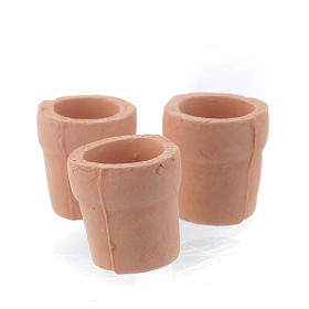 Vasos de terracota para pesebres conjunto 3 piezas