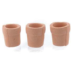 Vasos de terracota para pesebres conjunto 3 piezas