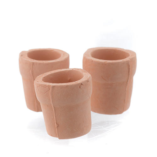 Vasos de terracota para pesebres conjunto 3 piezas 1
