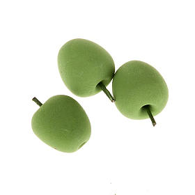 Manzanas verdes para pesebre conjunto 3 piezas