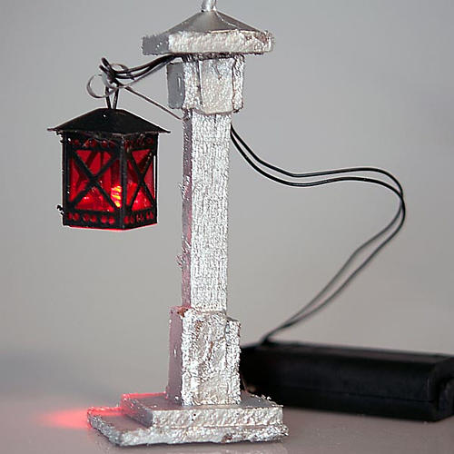 Nativity set accessory, LED street lamp 14 cm 2