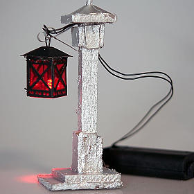 Nativity set accessory, LED street lamp 14 cm