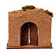 Nativity set accessory, cork wall with arch door s3
