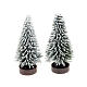 Nativity set accessory, snow-covered pine trees s1