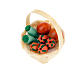 Nativity set accessory, wicker basket with vegetables s1