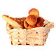 Nativity set accessory, wicker basket with table cloth wine brea s3