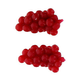 Nativity set accessory, bunch of red grapes 2 pcs.