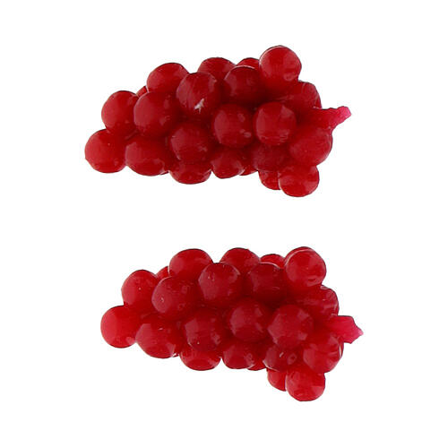 Nativity set accessory, bunch of red grapes 2 pcs. 2