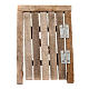 Porta in legno con stipite e cardini per presepe s2