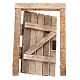 Drzwi z drewna z futryną i zawiasami do szopki s1