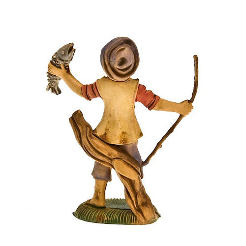 Nativity figurine, fisherman with fish measuring 8cm (3,15in). 2