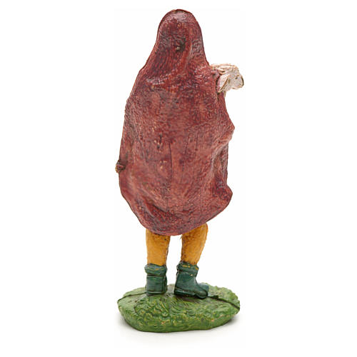 Nativity figurine, shepherd holding lamb in arms 10cm 2