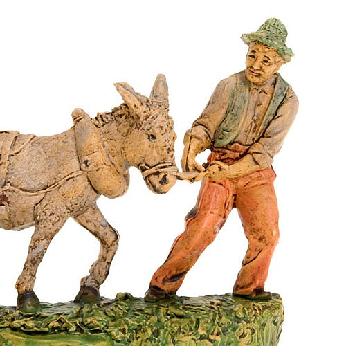 Char avec tonneaux et ânes, 10 cm 3
