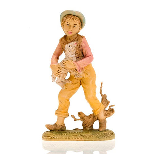 Pastuszek z jagnięciem na rękach 18 cm 1