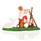 Nativity figurine, fifer boy with fire and goat 8cm s2