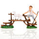 Nativity figurine, boy with sheep on bridge 8cm s1