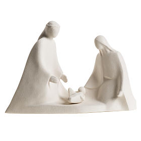 Stilisierte Krippe: Geburt auf Fundament aus Schamotteton