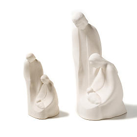 Stilisierte Krippe: Geburt stehend aus Schamotteton