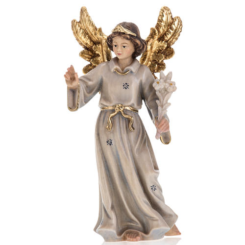 Anunciação do Anjo a Maria madeira pintada 3