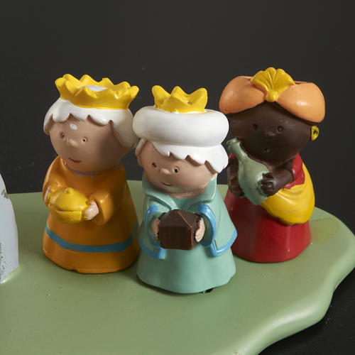 Nativity scene with stable, 7 figurines 8x18cm 3
