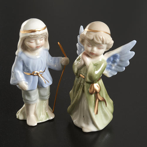 Nativity scene in ceramic, 11 figurines 10cm 4