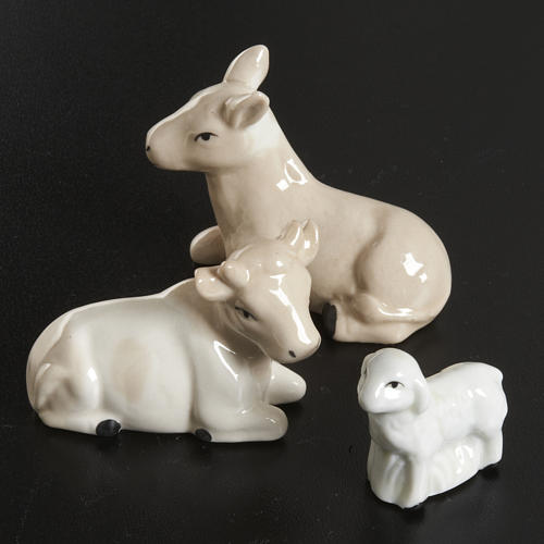 Nativity scene in ceramic, 11 figurines 10cm 5