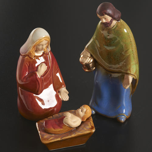 Nativity scene full set in ceramic, 11 figurines, 15 cm 2