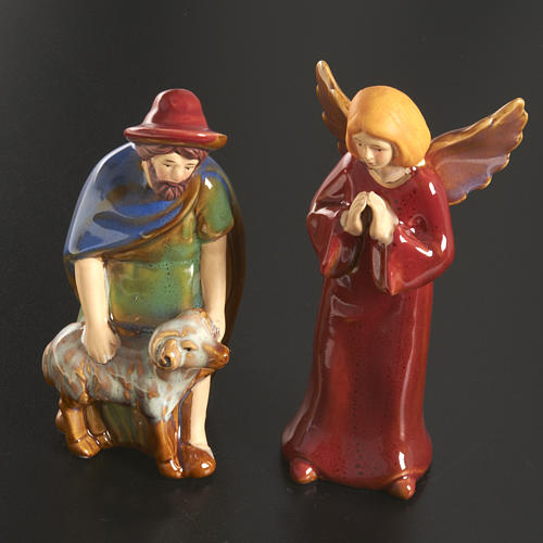 Nativity scene full set in ceramic, 11 figurines, 15 cm 4