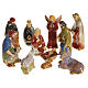 Nativity scene full set in ceramic, 11 figurines, 15 cm s1