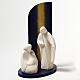 Nativity scene Noel model in white clay and gold natural wood,28 s1