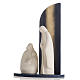 Nativity scene Noel model in white clay and gold natural wood,28 s5