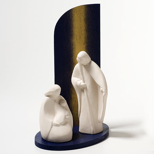 Presepe Noel argilla refrattaria legno gold 28 cm 1