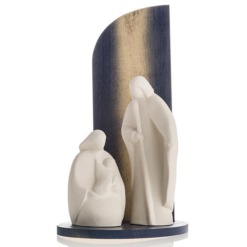 Presepe Noel argilla refrattaria legno gold 28 cm 2