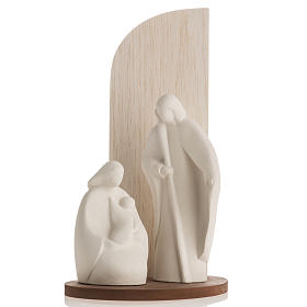 Krippe Noel aus Schamotteton und natürlichem Holz s2