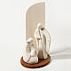 Nativity scene Noel model in white clay and natural wood, 28cm