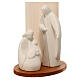 Nativity scene Noel model in white clay and natural wood, 28cm s2