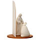 Nativity scene Noel model in white clay and natural wood, 28cm s5