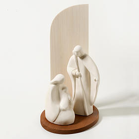Nativité noel argile réfractaire bois naturel 28 c s1